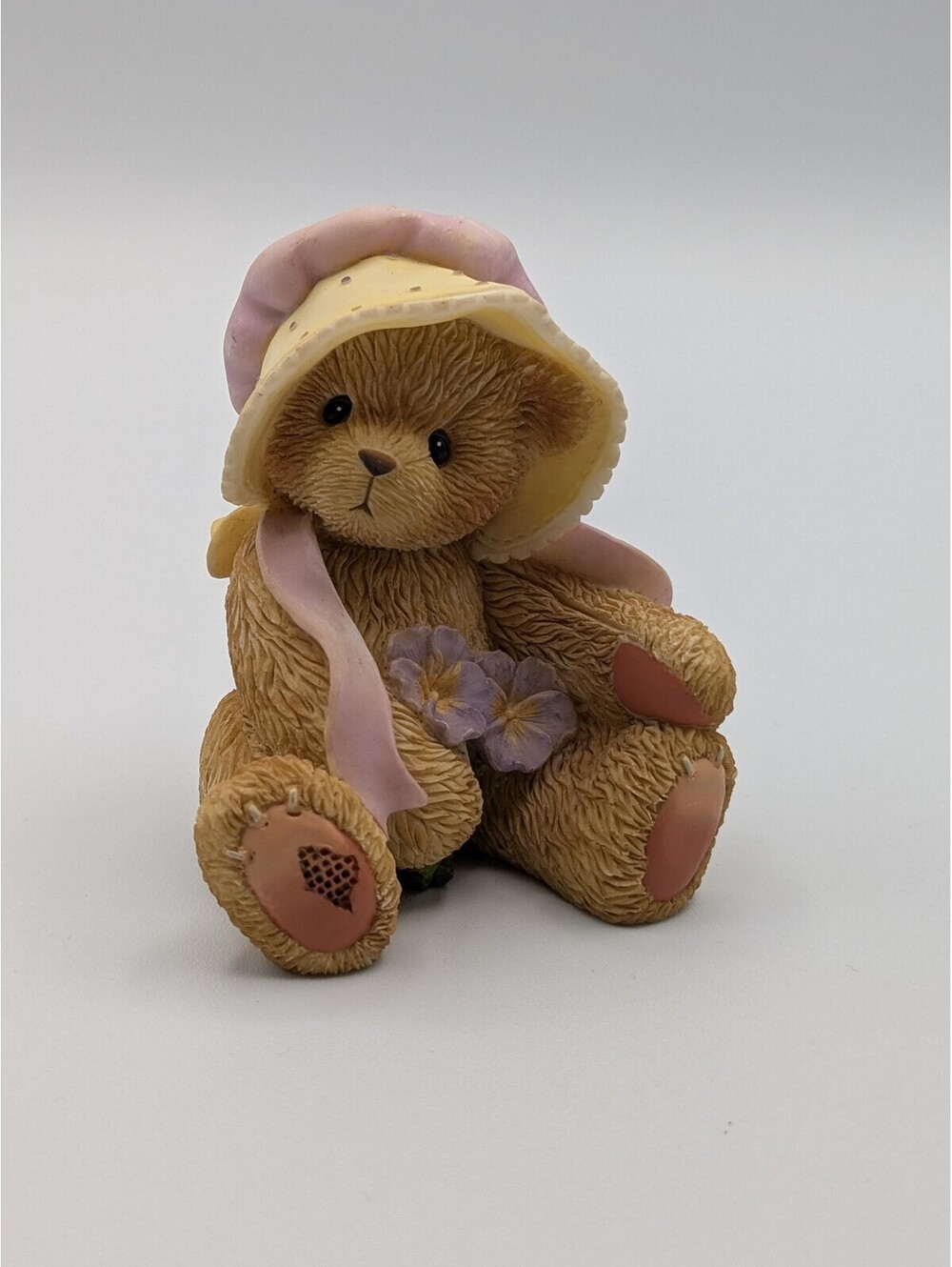 Cherished Teddies Pansy (726761) 2001 Blossoming Friendship Makes A Heart Smile